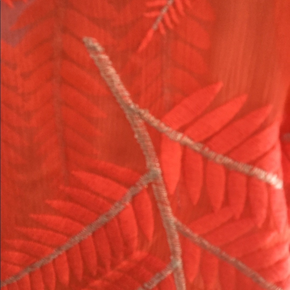 Sheer Leaf Pattern Blouse - image 6